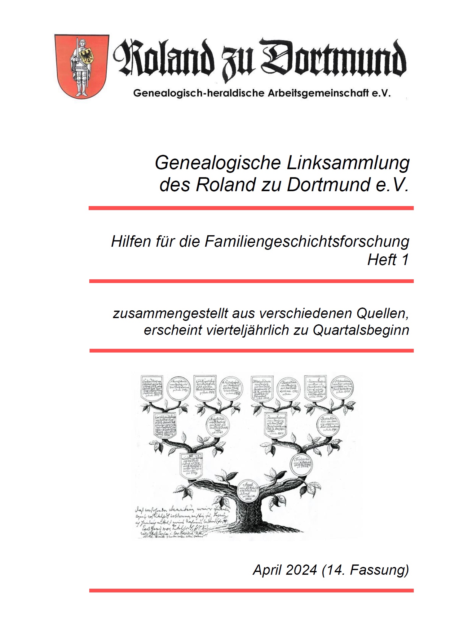 RzD-Forschungshilfen Heft 01 - Genealogische Linksammlung des Roland zu Dortmund