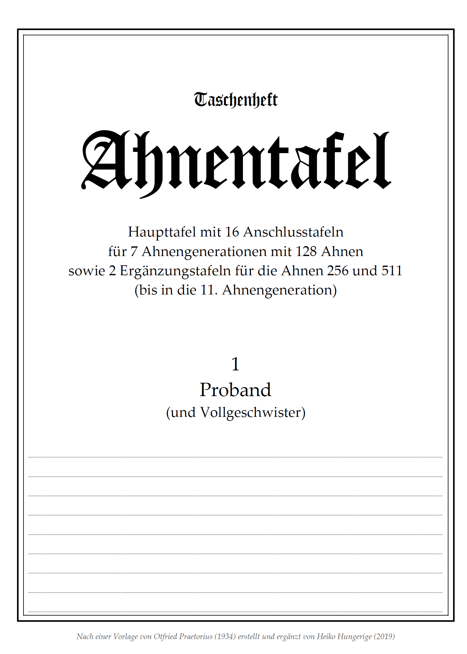 Ahnentafel-Taschenheft (Word-Version; 3. korr. Fassung)