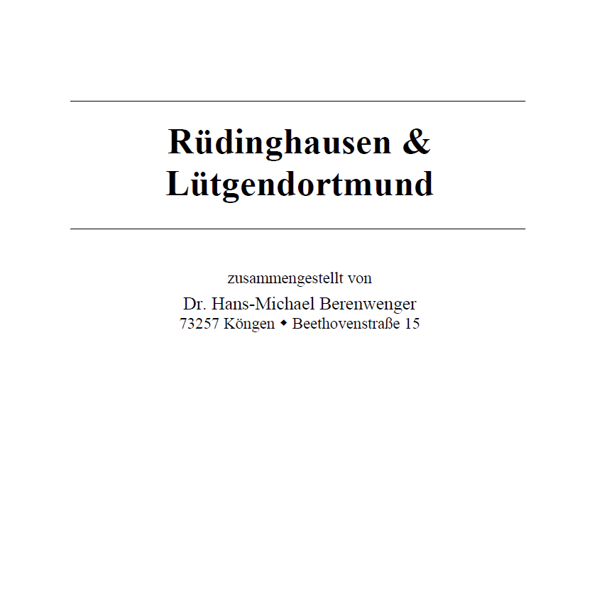 Berenwenger (2022), Rüdinghausen und Lütgendortmund
