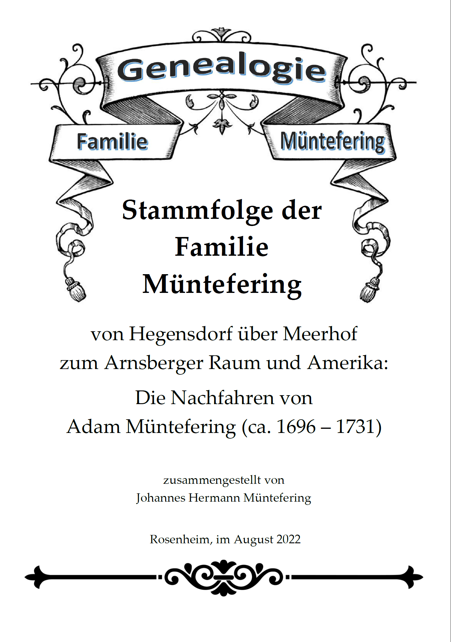 Müntefering (2022), Familienbuch Nachfahren Adam Müntefering