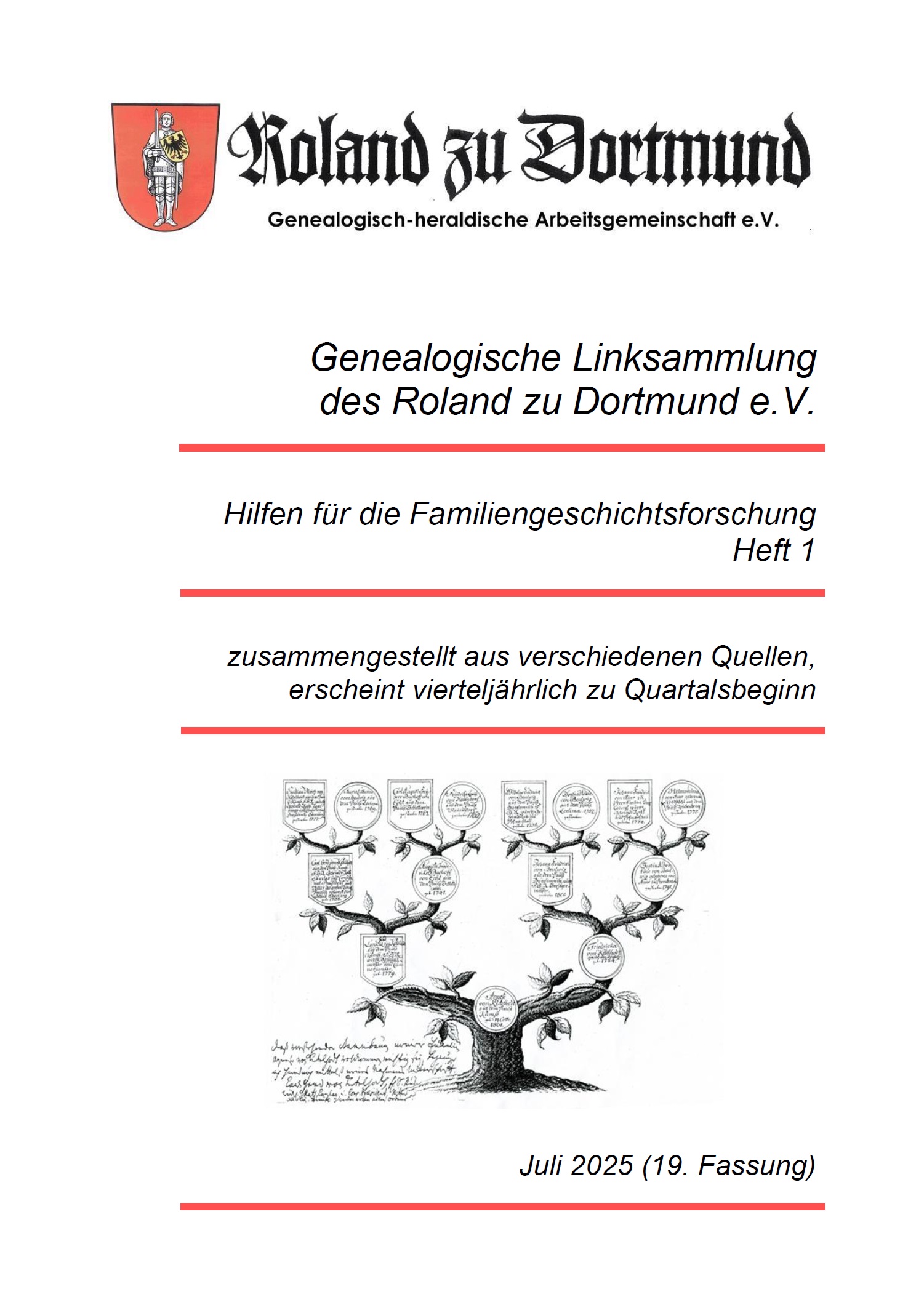 RzD-Forschungshilfen Heft 01 - Genealogische Linksammlung des Roland zu Dortmund