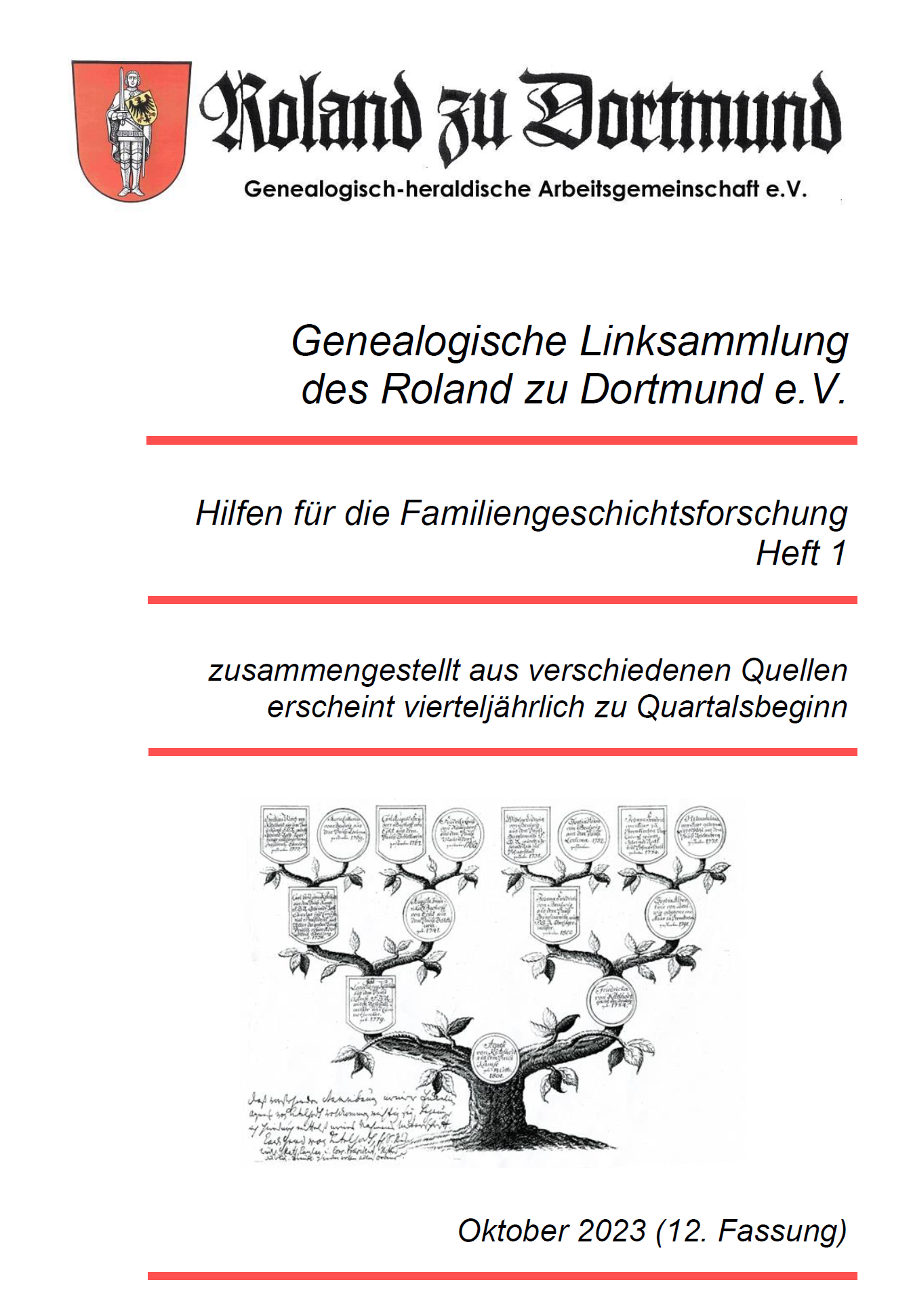 RzD-Forschungshilfen Heft 01 - Genealogische Linksammlung des Roland zu Dortmund