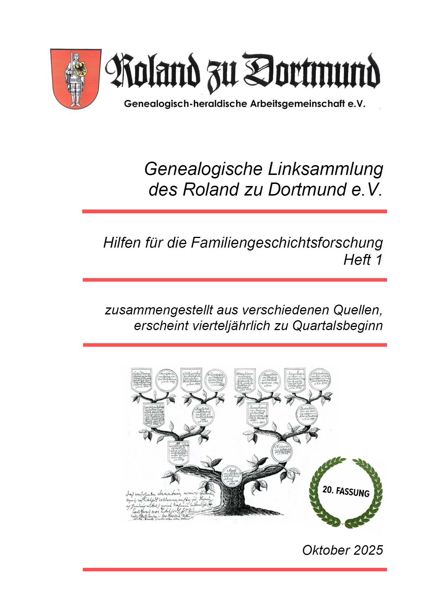 RzD-Forschungshilfen Heft 01 - Genealogische Linksammlung des Roland zu Dortmund RzD-Forschungshilfen Heft 01 - Genealogische Linksammlung des Roland zu Dortmund