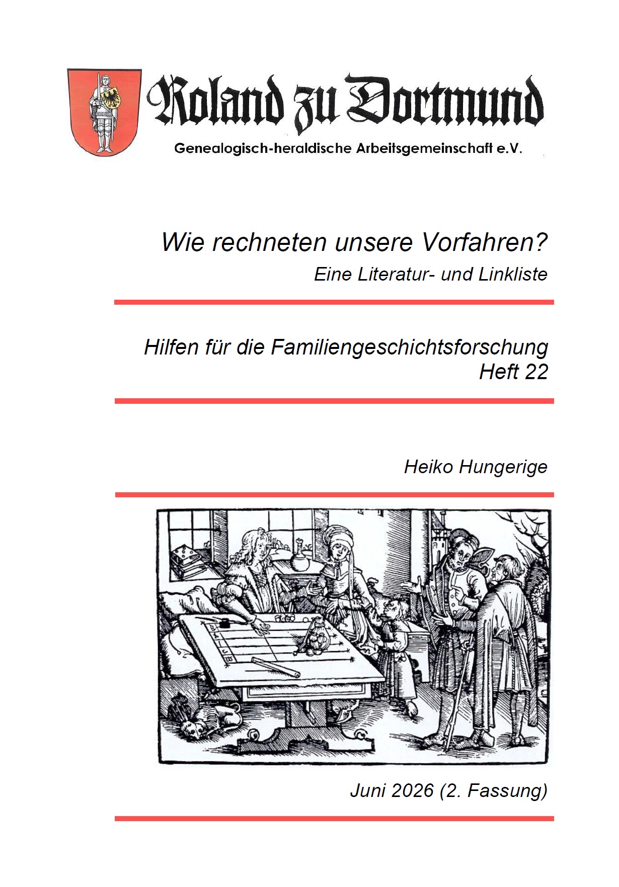 RzD-Forschungshilfen Heft 22 - Wie rechneten unsere Vorfahren?