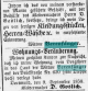 Bärenfänger, Wilhelm, Dortmund, Anzeige vom 11.09.1858