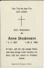 Totenzettel Stockmann, Änne Tod 1983